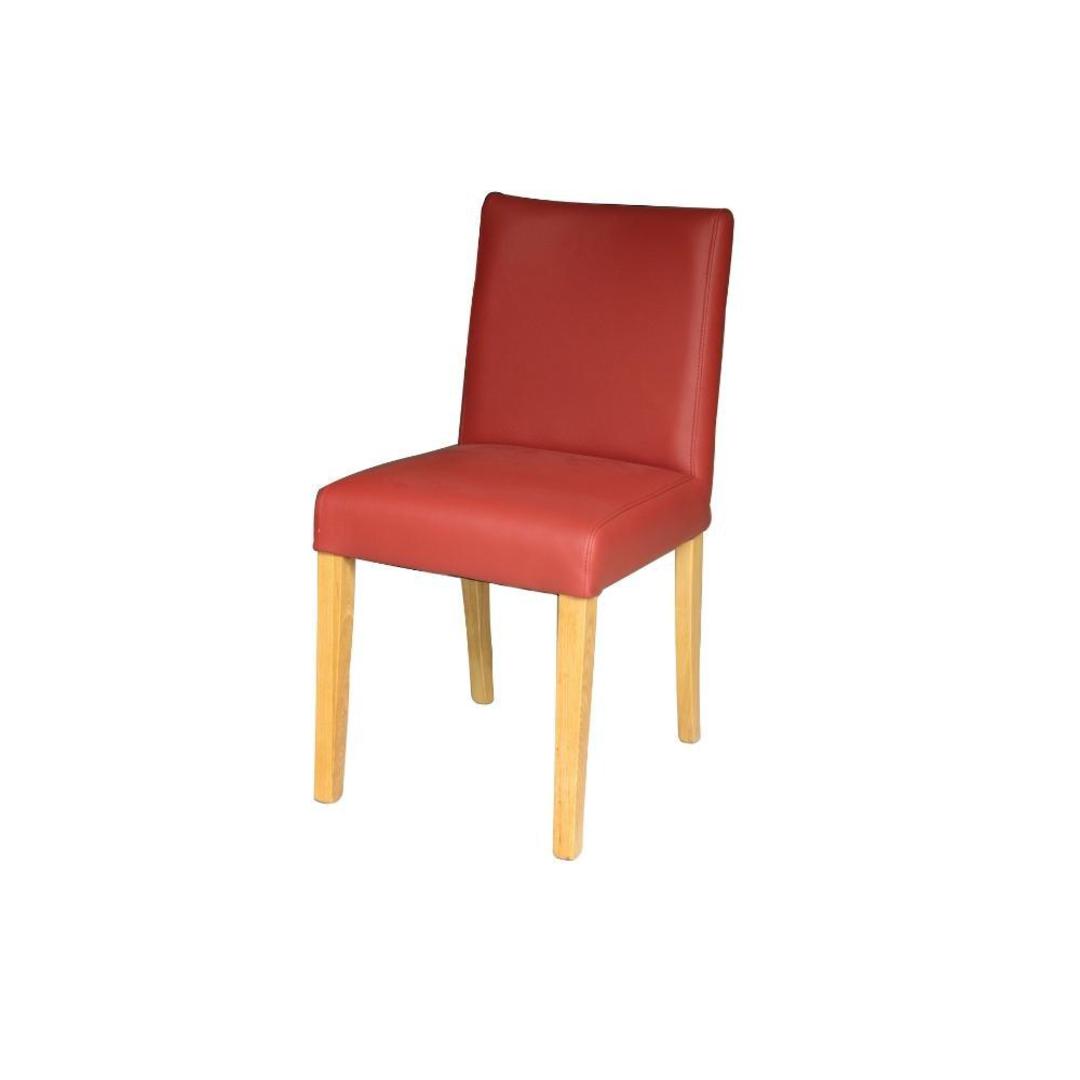 Melbourne Leather Dining Chair Red image 4
